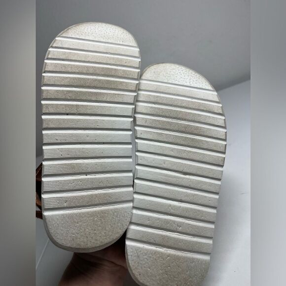 Women Color Block Hook-And-Loop Fastener Sports Sandals Fabric Size 9 - Picture 2 of 6